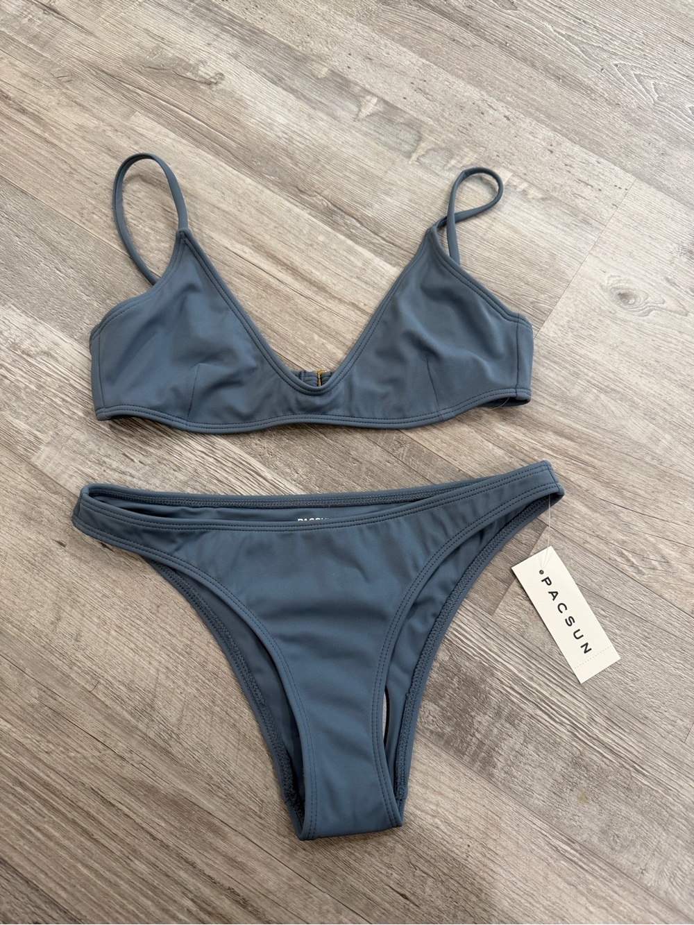PacSun Women's Slate Blue Bralette Bikini Set